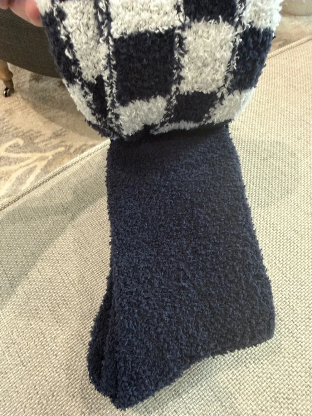 NWT • Barefoot Dreams • Cozy Chic Checks & Stripes Sock Set • Indigo Multi
